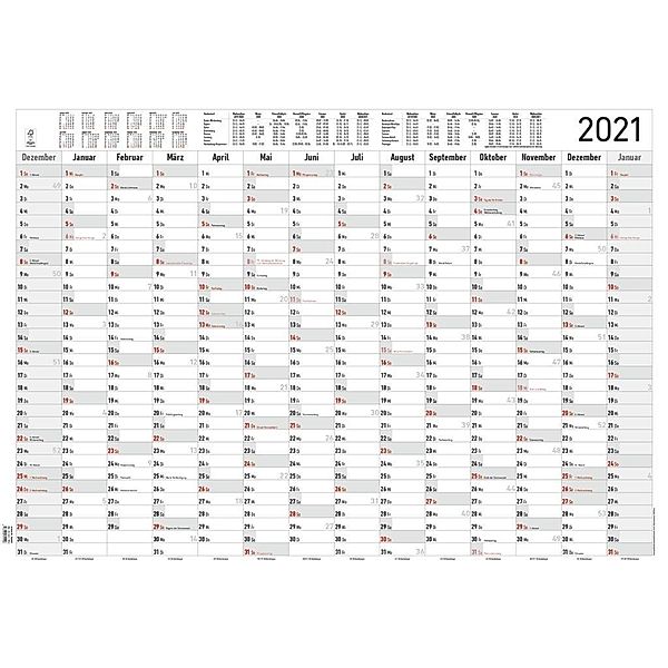 Jahresplaner XXL 14 Monate 2021