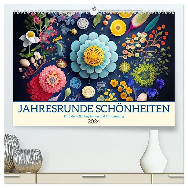 Jahresrunde Schönheiten (hochwertiger Premium Wandkalender 2024 DIN A2 quer), Kunstdruck in Hochglanz, DigitalDreamweaver