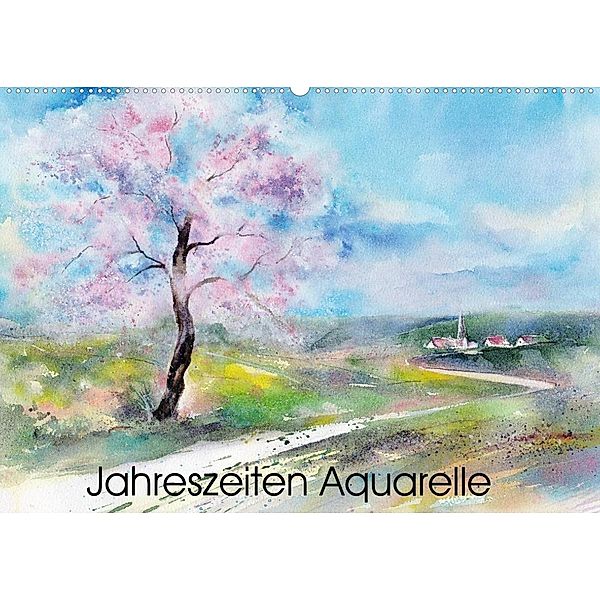 Jahreszeiten Aquarelle (Wandkalender 2023 DIN A2 quer), Jitka Krause
