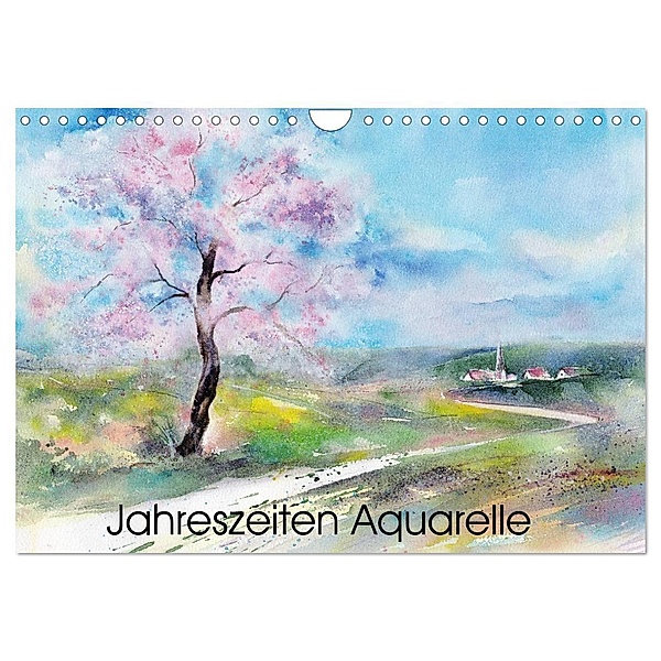 Jahreszeiten Aquarelle (Wandkalender 2024 DIN A4 quer), CALVENDO Monatskalender, Jitka Krause