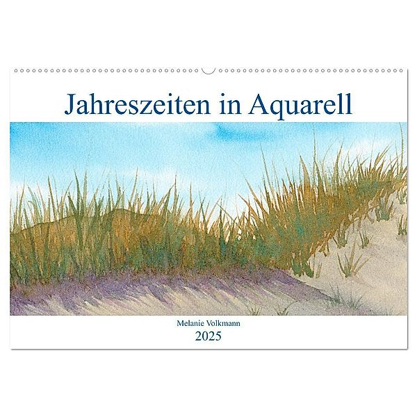 Jahreszeiten in Aquarell (Wandkalender 2025 DIN A2 quer), CALVENDO Monatskalender, Calvendo, Melanie Volkmann
