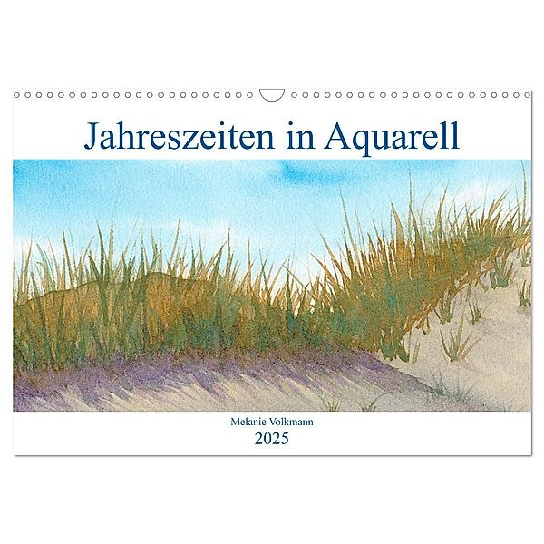 Jahreszeiten in Aquarell (Wandkalender 2025 DIN A3 quer), CALVENDO Monatskalender, Calvendo, Melanie Volkmann