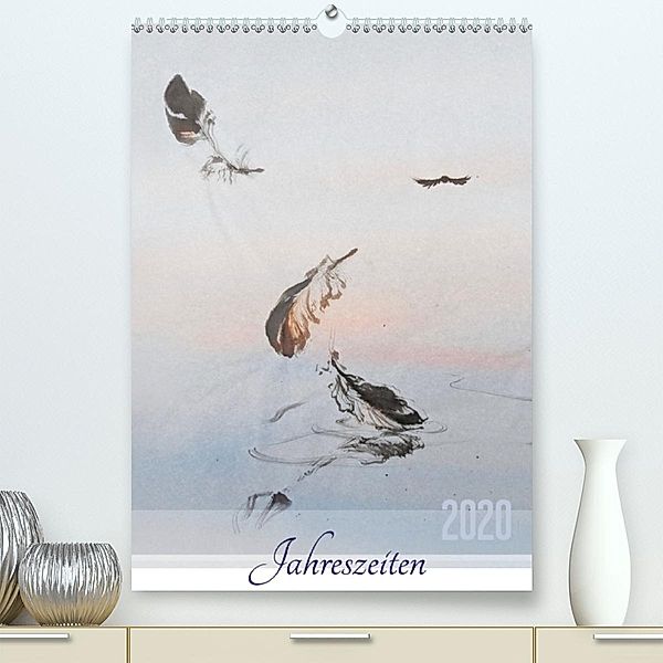 Jahreszeiten in Stil japanischer Malerei - Kunst (Premium, hochwertiger DIN A2 Wandkalender 2020, Kunstdruck in Hochglan, Eugeniya Kareva
