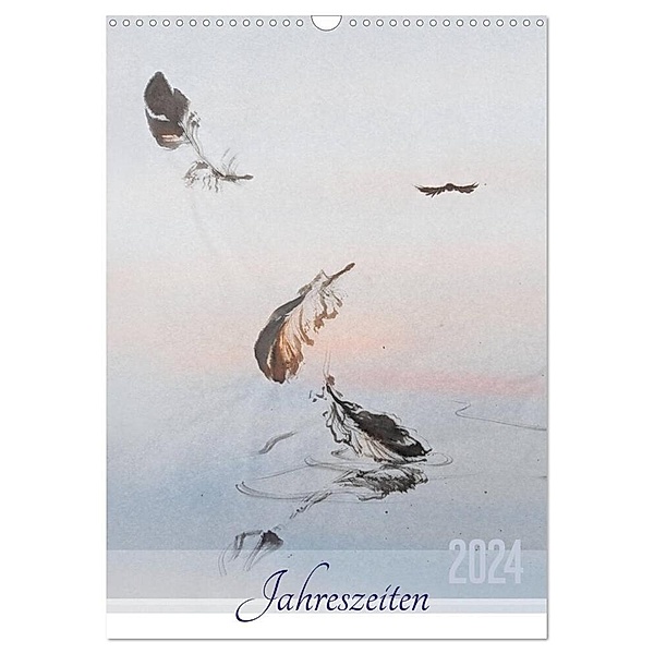 Jahreszeiten in Stil japanischer Malerei - Kunst (Wandkalender 2024 DIN A3 hoch), CALVENDO Monatskalender, Eugeniya Kareva