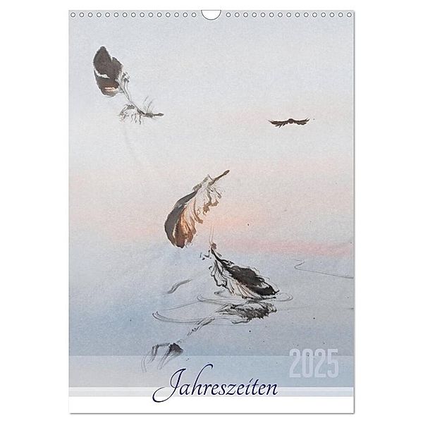 Jahreszeiten in Stil japanischer Malerei - Kunst (Wandkalender 2025 DIN A3 hoch), CALVENDO Monatskalender, Calvendo, Eugeniya Kareva