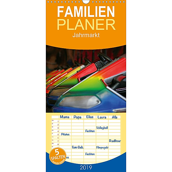 Jahrmarkt 2019 - Familienplaner hoch (Wandkalender 2019 , 21 cm x 45 cm, hoch), Martina Berg