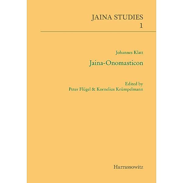 Jaina-Onomasticon, Johannes Klatt