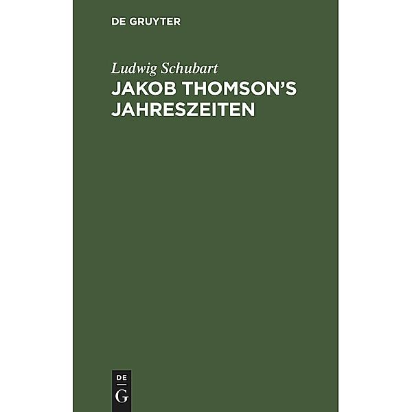 Jakob Thomson's Jahreszeiten