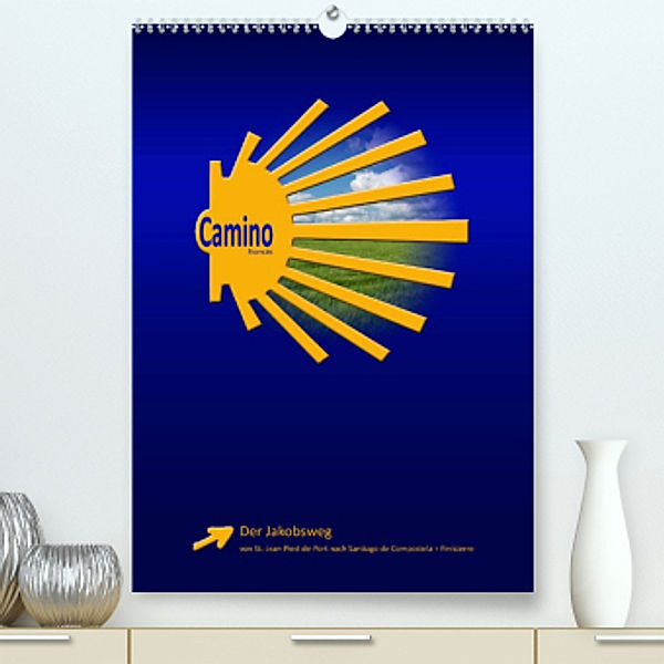 Jakobsweg - Camino Francés (Premium, hochwertiger DIN A2 Wandkalender 2022, Kunstdruck in Hochglanz), Stefan Vossemer