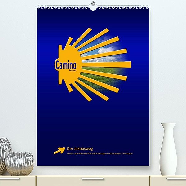 Jakobsweg - Camino Francés (Premium, hochwertiger DIN A2 Wandkalender 2023, Kunstdruck in Hochglanz), Stefan Vossemer