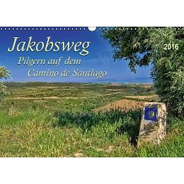 Jakobsweg - pilgern auf dem Camino de Santiago (Wandkalender 2016 DIN A3 quer), Peter Roder