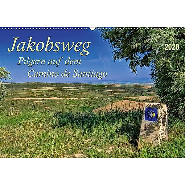 Jakobsweg - pilgern auf dem Camino de Santiago (Wandkalender 2020 DIN A2 quer), Peter Roder