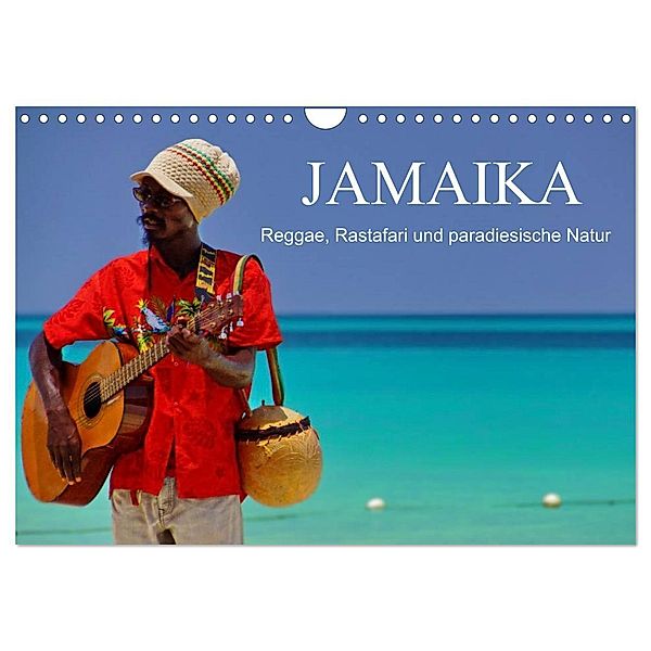 JAMAIKA Reggae, Rastafari und paradiesische Natur. (Wandkalender 2024 DIN A4 quer), CALVENDO Monatskalender, M.Polok