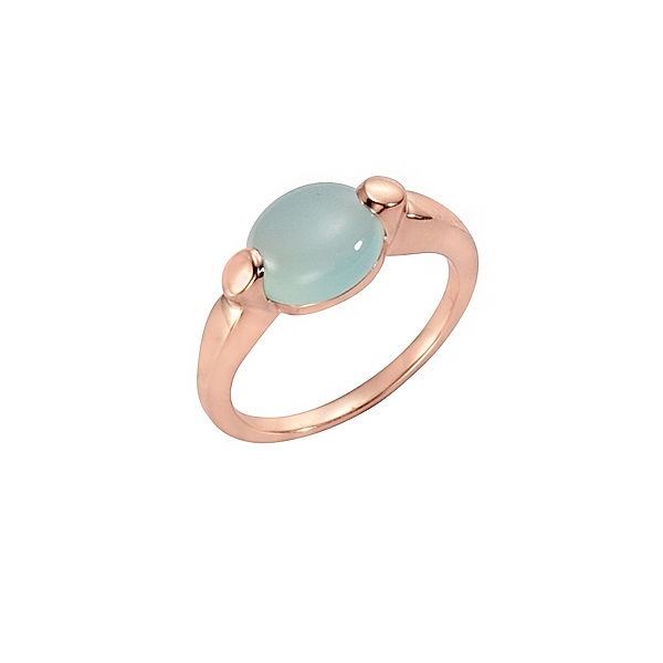 Jamelli Ring 925/- Sterling Silber Chalcedon blau Glänzend 2,75ct. (Größe: 060 (19,1))