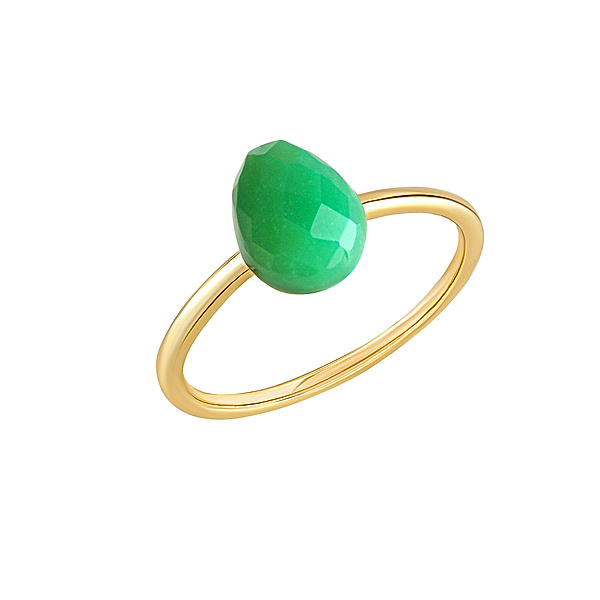 Jamelli Ring 925/- Sterling Silber Chrysopras grün 1,44ct. (Größe: 058 (18,5))