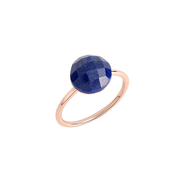 Jamelli Ring 925/- Sterling Silber Lapislazuli blau Glänzend 2,80ct. (Größe: 054 (17,2))