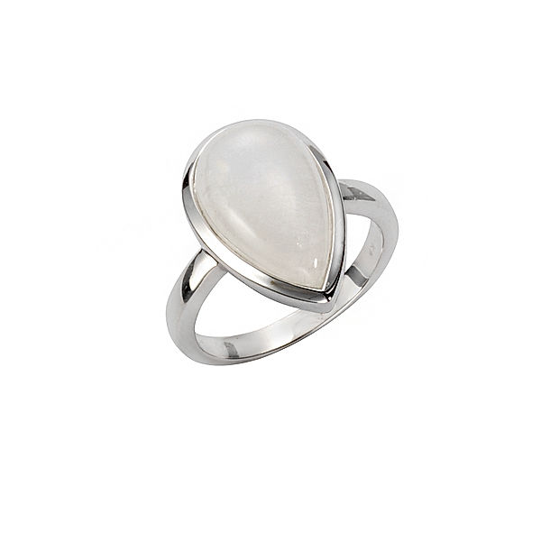 Jamelli Ring 925/- Sterling Silber Mondstein irisierend Glänzend 7,45ct. (Größe: 056 (17,8))
