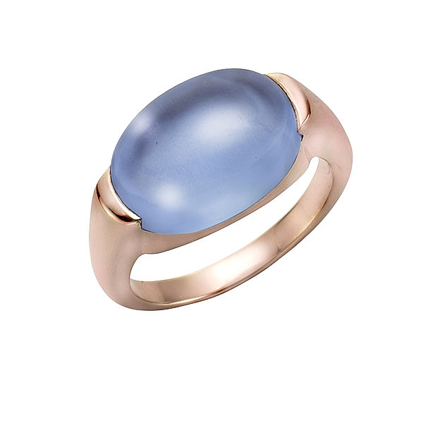 Jamelli Ring 925/- Sterling Silber Quarz (beh.) hellblau Glänzend (Größe: 060 (19,1))