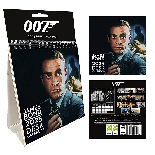 James Bond 2025 Tischkalender 16 x 17cm
