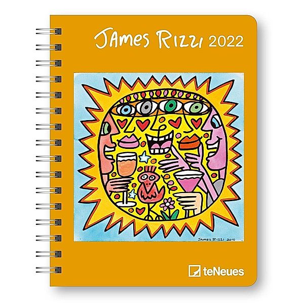 James Rizzi 2022 - Diary - Buchkalender - Taschenkalender - Kunstkalender - 16,5x21,6