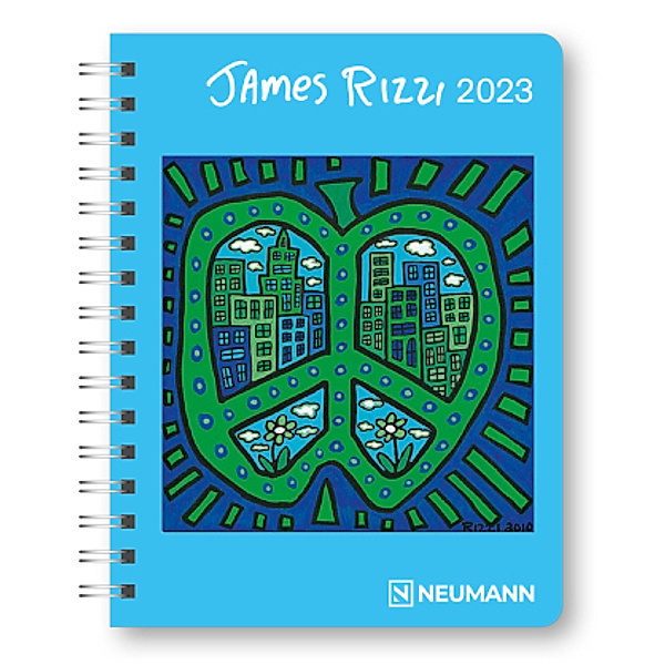 James Rizzi 2023 - Diary - Buchkalender - Taschenkalender - Kunstkalender - 16,5x21,6