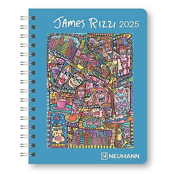 James Rizzi 2025 - Diary - Buchkalender - Taschenkalender - Kunstkalender - 16,5x21,6