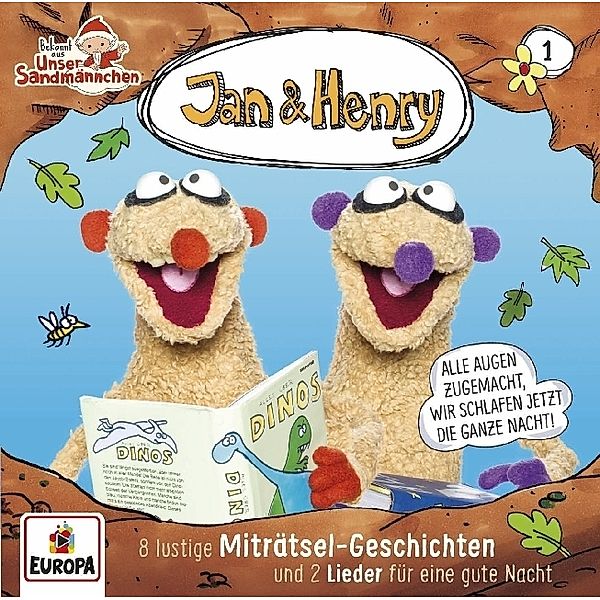 Jan & Henry - 8 lustige Miträtsel-Geschichten und 2 Lieder für die gute Nacht,1 Audio-CD, Jan & Henry