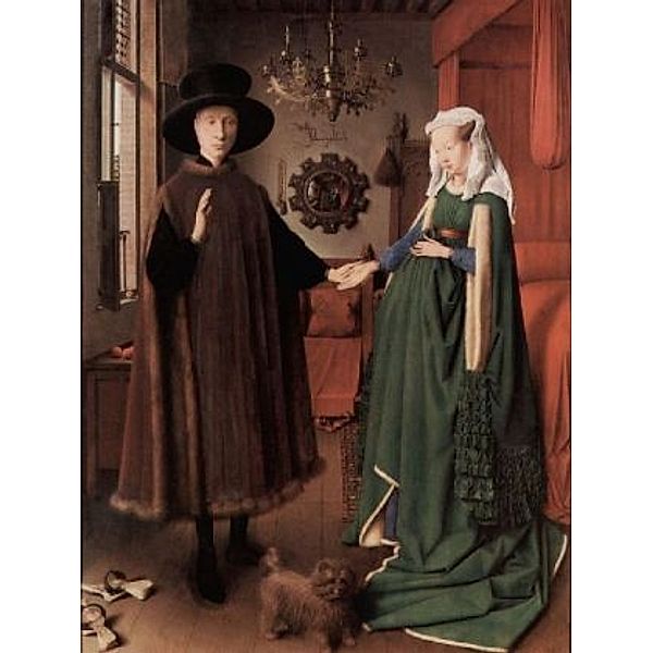 Jan van Eyck - Arnolfini-Hochzeit, Hochzeitsbild des Giovanni Arnolfini und Giovanna Cenami - 1.000 Teile (Puzzle)