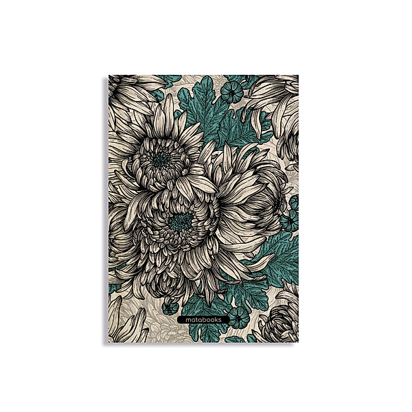 Jana Notizbuch A5 Chrysanthemum (blanko, farbig)