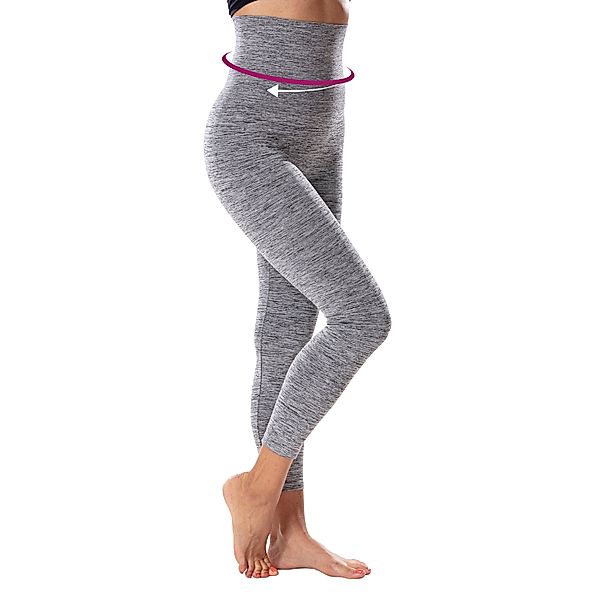 Janastyle Bauchweg-Leggings (Grösse: L, 46/48) grau