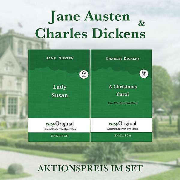 Jane Austen & Charles Dickens Hardcover (Bücher + 2 MP3 Audio-CDs) - Lesemethode von Ilya Frank, m. 2 Audio-CD, m. 2 Audio, m. 2 Audio, 2 Teile, Jane Austen, Charles Dickens