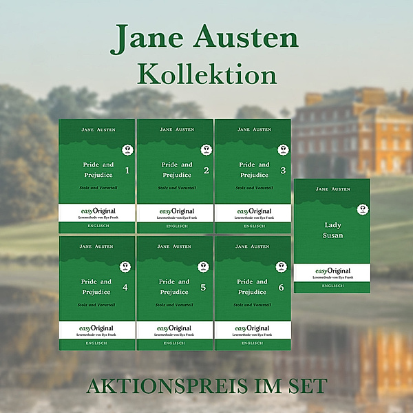 Jane Austen Kollektion Hardcover (Bücher + 7 MP3 Audio-CDs) - Lesemethode von Ilya Frank - Zweisprachige Ausgabe Englisch-Deutsch, m. 7 Audio-CD, m. 7 Audio, m. 7 Audio, 7 Teile, Jane Austen