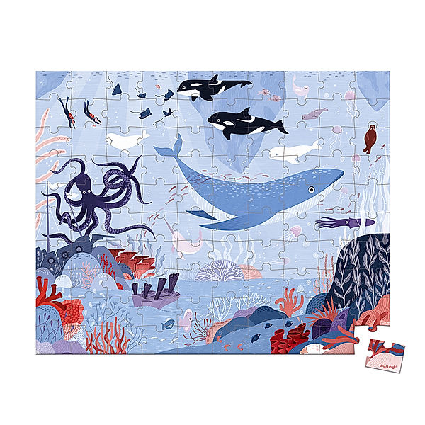 Janod Janod Puzzle-Koffer Arktischer Ozean, 100-teilig