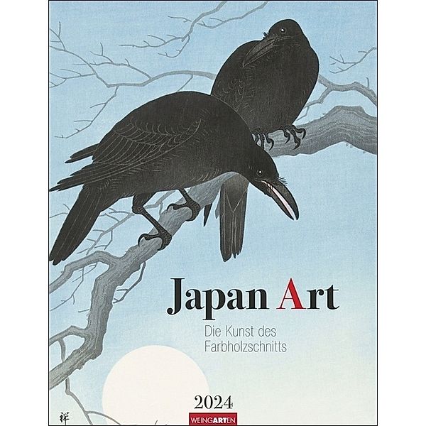 Japan Art Kalender 2024. Berühmte japanische Farbholzschnitte des 19. und 20. Jhdts. in einem Wandkalender 2024. Kalender für Kunstliebhaber im Hochformat. 34x44 cm