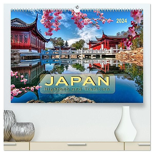 Japan - Hightech und Tradition (hochwertiger Premium Wandkalender 2024 DIN A2 quer), Kunstdruck in Hochglanz, Peter Roder