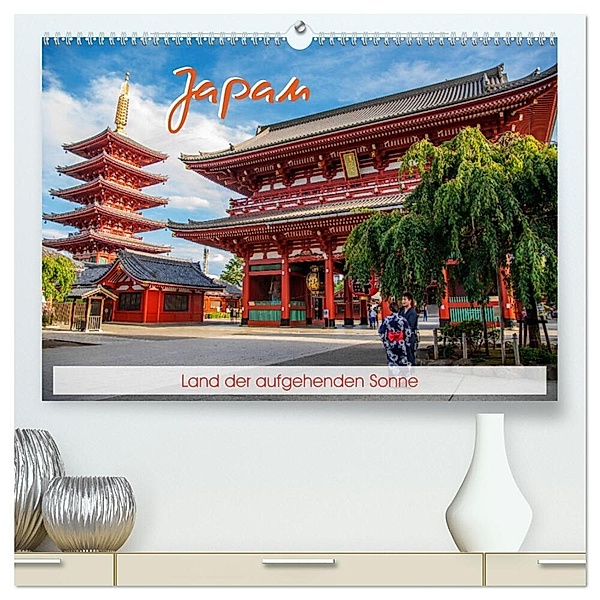 Japan - Land der aufgehenden Sonne (hochwertiger Premium Wandkalender 2025 DIN A2 quer), Kunstdruck in Hochglanz, Calvendo, Fiorelino Nürnberg