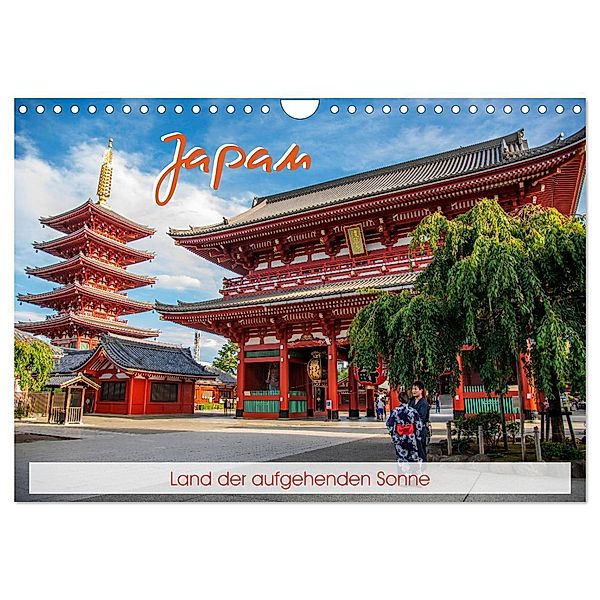 Japan - Land der aufgehenden Sonne (Wandkalender 2024 DIN A4 quer), CALVENDO Monatskalender, Fiorelino Nürnberg