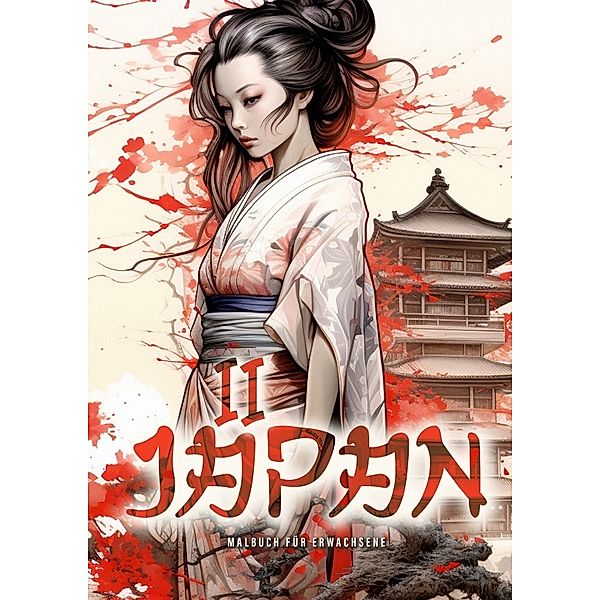 Japan Malbuch für Erwachsene 2, Monsoon Publishing, Musterstück Grafik