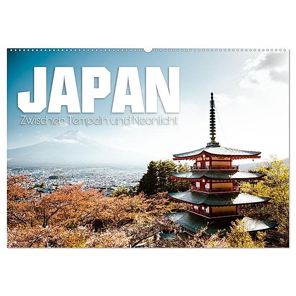 Japan - Zwischen Tempeln und Neonlicht (Wandkalender 2025 DIN A2 quer), CALVENDO Monatskalender, Calvendo, Oliver Krautz