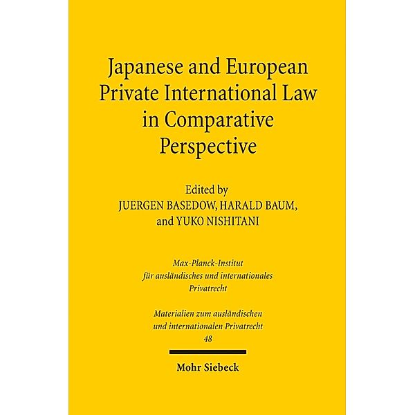 Japanese and European Private International Law in Comparative Perspective