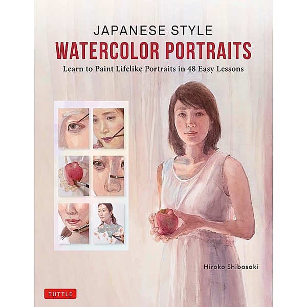 Japanese Style Watercolor Portraits, Hiroko Shibasaki
