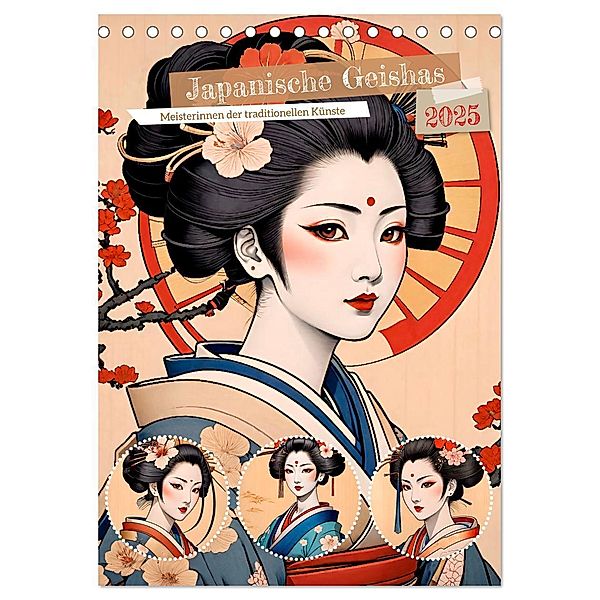Japanische Geishas (Tischkalender 2025 DIN A5 hoch), CALVENDO Monatskalender, Calvendo, Steffani Lehmann