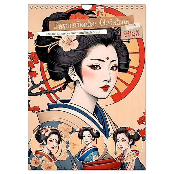 Japanische Geishas (Wandkalender 2025 DIN A4 hoch), CALVENDO Monatskalender, Calvendo, Steffani Lehmann
