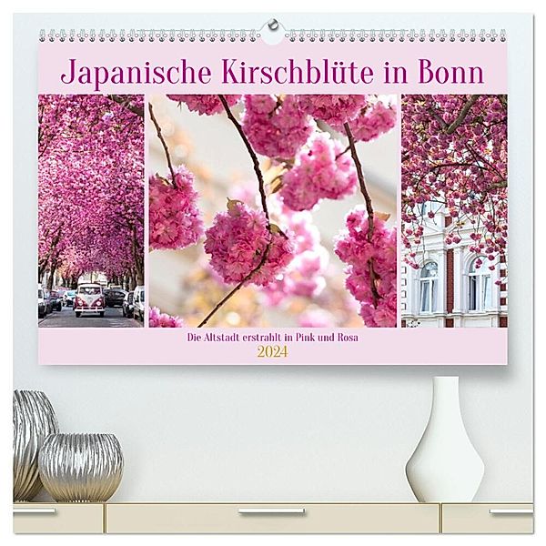 Japanische Kirschblüte in Bonn (hochwertiger Premium Wandkalender 2024 DIN A2 quer), Kunstdruck in Hochglanz, Tatjana Balzer
