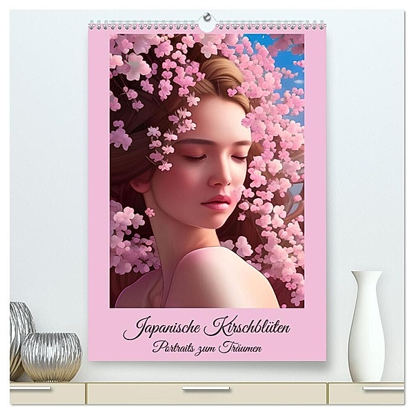 Japanische Kirschblüten - Portraits zum Träumen (hochwertiger Premium Wandkalender 2024 DIN A2 hoch), Kunstdruck in Hochglanz, Marion Bönner
