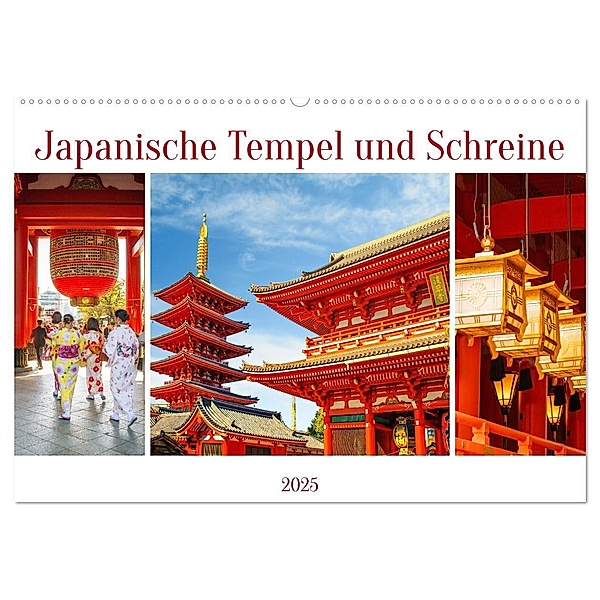 Japanische Tempel und Schreine (Wandkalender 2025 DIN A2 quer), CALVENDO Monatskalender, Calvendo, Nina Schwarze