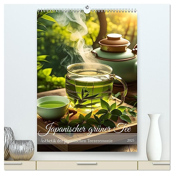 Japanischer grüner Tee (hochwertiger Premium Wandkalender 2025 DIN A2 hoch), Kunstdruck in Hochglanz, Calvendo, Fotodesign Verena Scholze