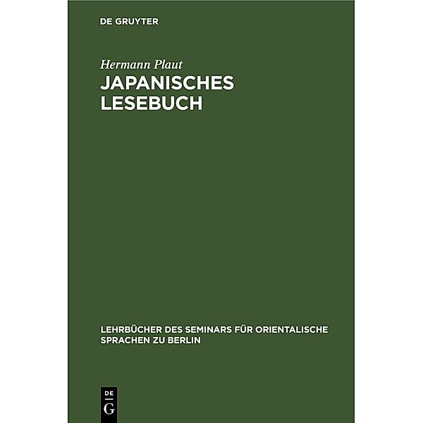 Japanisches Lesebuch, Hermann Plaut