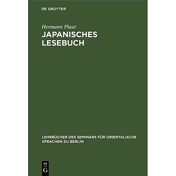 Japanisches Lesebuch, Hermann Plaut