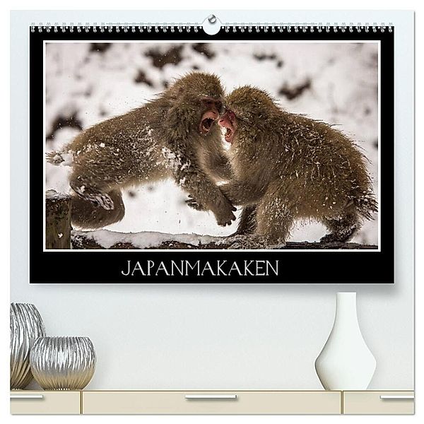 Japanmakaken (hochwertiger Premium Wandkalender 2024 DIN A2 quer), Kunstdruck in Hochglanz, Thomas Schwarz Fotografie